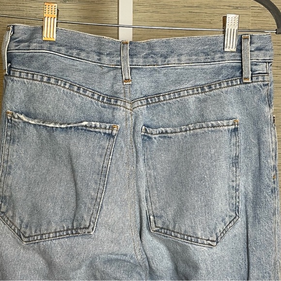 Agolde Straight Jeans Style A045B-2083 Light Wash Button Fly High Rise 28X27 - Picture 5 of 7
